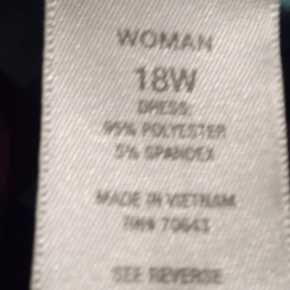 Source Unknown Geometric Midi Dress - Blue, Black, and Brown - Picture 3 of 3